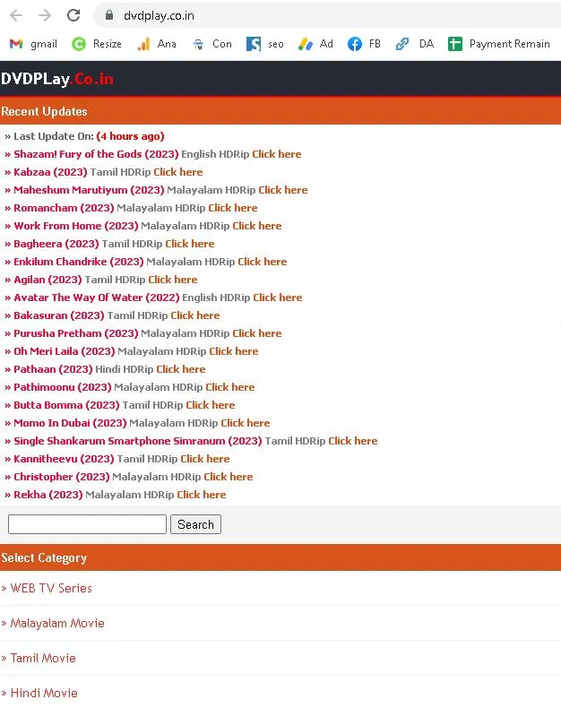 DVDPlay 2023 : Download online free hd movies in Hindi,Tamil